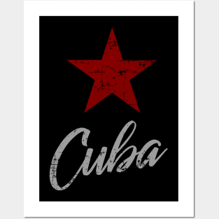 Cuba - star design - vintage Posters and Art